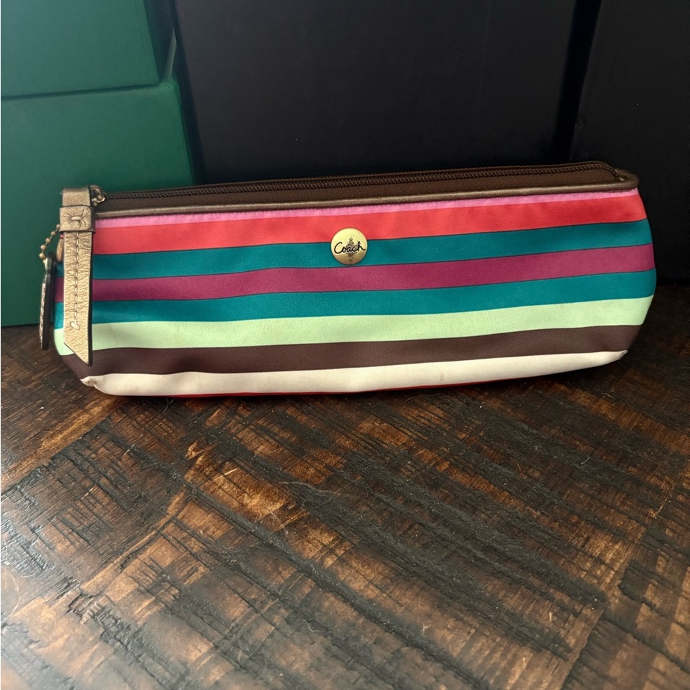 Coach Legacy Stripped Cosmetic bag
